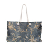Vintage Damask Floral Weekender Bag – Distressed Travel Tote