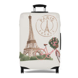 Paris France Romantic Stretch Luggage Cover