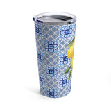 Amalfi Coast Blue Tiles & Lemons Tumbler, Amalfi Italy, Travel in Italy Cup, Gift Italian Mom, Italian Wedding Shower Honeymoon in Italy