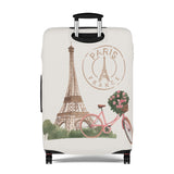 Paris France Romantic Stretch Luggage Cover