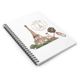 Paris France Romantic Lined Spiral Notebook