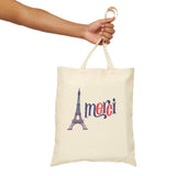 Merci French Phrases Tote Bag