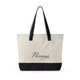 Passage Canvas Tote Bag — Zippered Two-Tone Beach & Market Tote