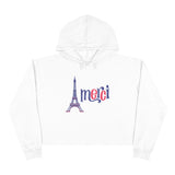 Merci Crop Cropped Hoodie