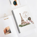 Paris France Romantic Lined Spiral Notebook