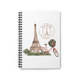 Paris France Romantic Lined Spiral Notebook