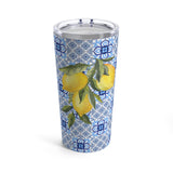 Amalfi Coast Blue Tiles & Lemons Tumbler, Amalfi Italy, Travel in Italy Cup, Gift Italian Mom, Italian Wedding Shower Honeymoon in Italy