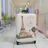 Paris France Romantic Stretch Luggage Cover