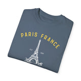 Paris Travel in France Unisex Garment-Dyed Oversized T-shirt