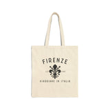 Firenze Italia Tote Bag, Florence Italy, Italian European Vacation, Travel Souvenir, Aesthetic Minimalist, Italian Destination Wedding Gift